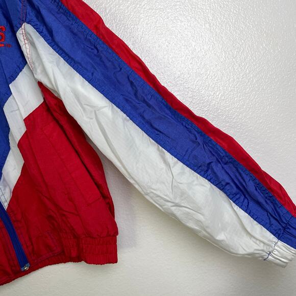 Vtg Team NFL Triple Fat Goose Giants Track Jacket Medium Windbreaker Mens Red - Picture 6 of 11